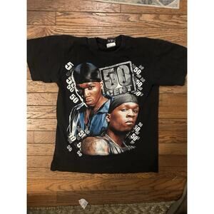 Vintage 50 Cent Bootleg Tshirt Double Sided Hip Hop Y2K Rap